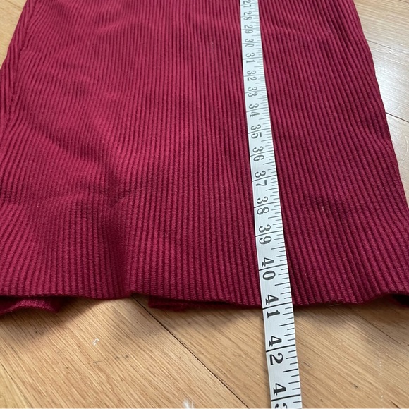 Rebecca Minkoff Magri in Wine Ribbed Knit Cutout Zip Back Dress - Size Large - Picture 7 of 13